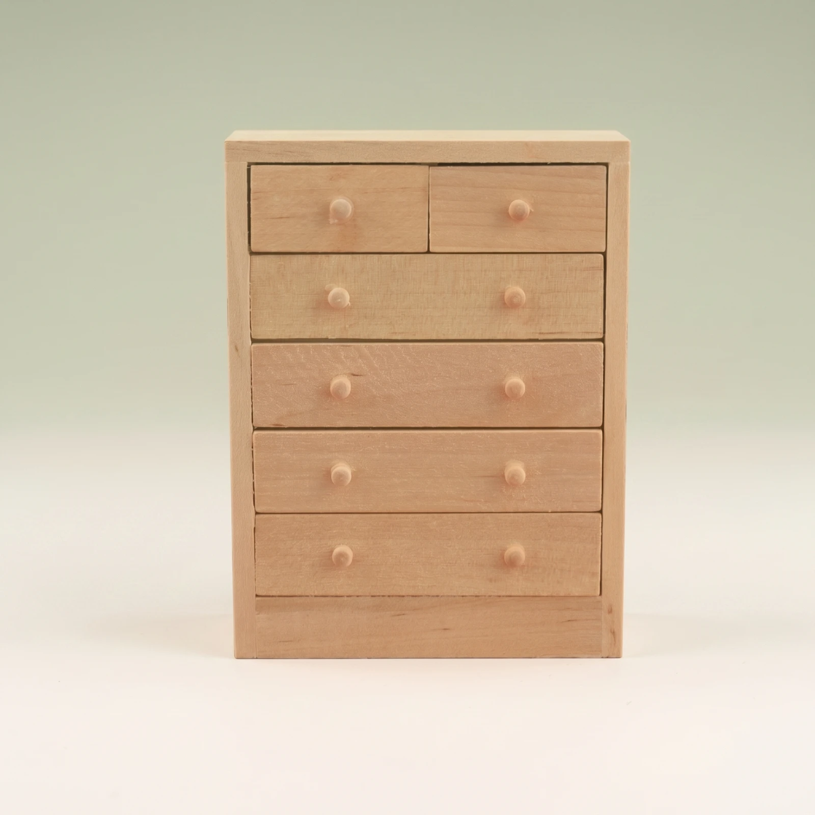 Dollhouse Chest of Drawers 6-Drawer Miniature Chest of Drawers Miniature Cabinet Handmade Furniture Simple for Crafters, Diorama