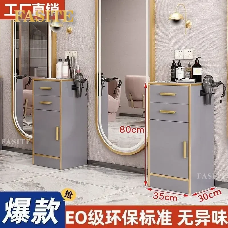 For Barber Shop Tool Cabinet Hairdresser Station Beauty Storage Unit Professional Hair Cutting Workbench with Drawers