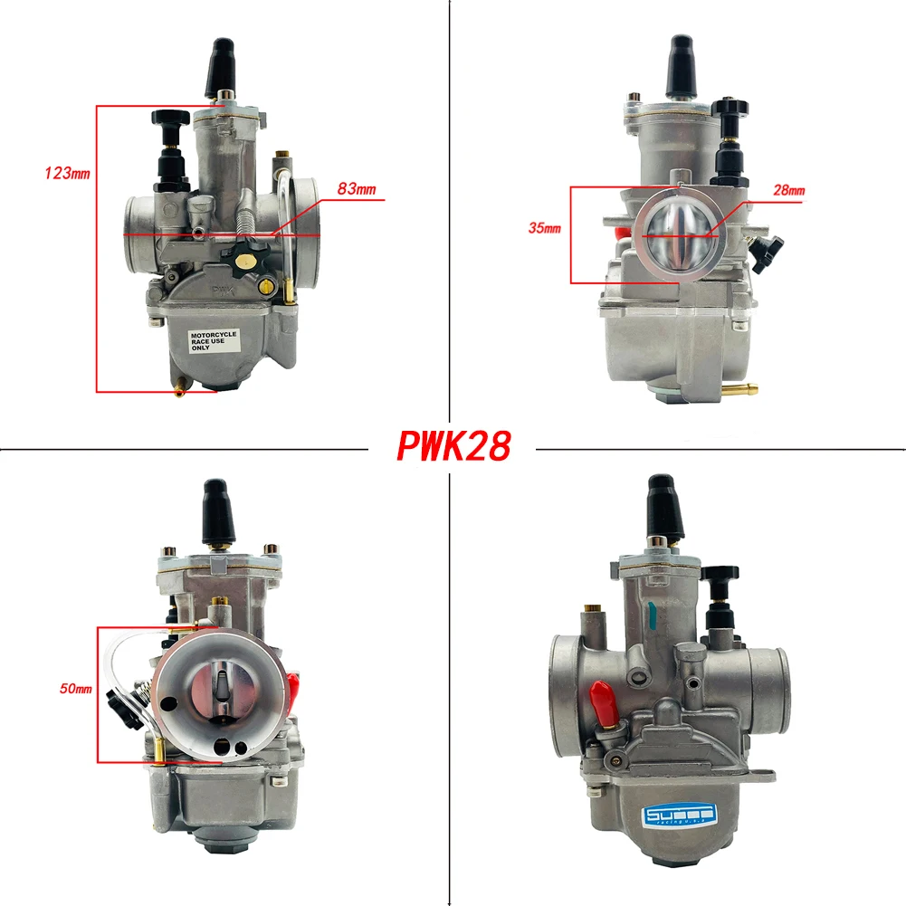 Pwk 28mm power jet carburador slide plano apto para dirt pit bike atv buggy kart carb