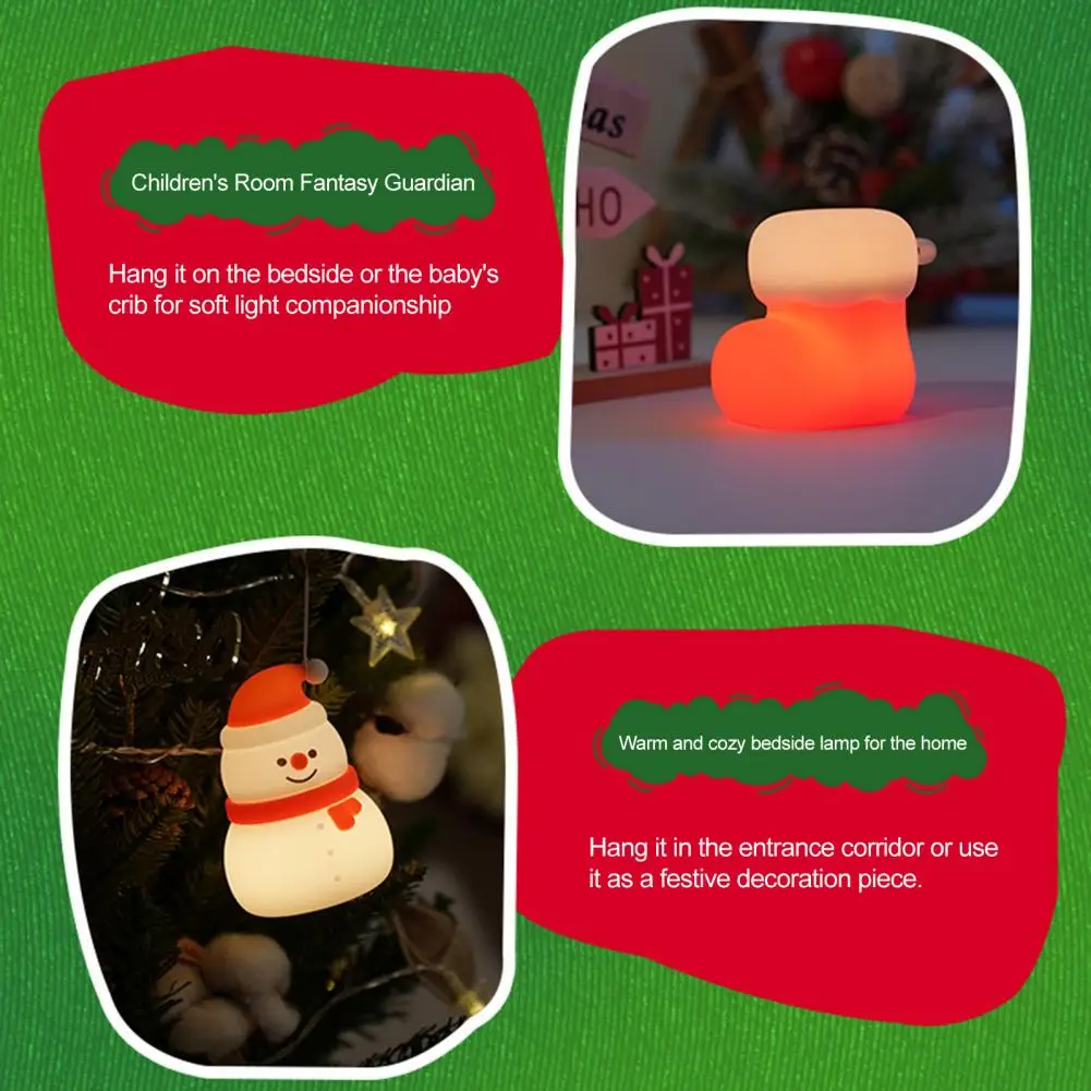 

Rechargeable Night Light Hanging Night Light Color Changing Rechargeable Christmas Night Light for Kids' Bedroom Portable