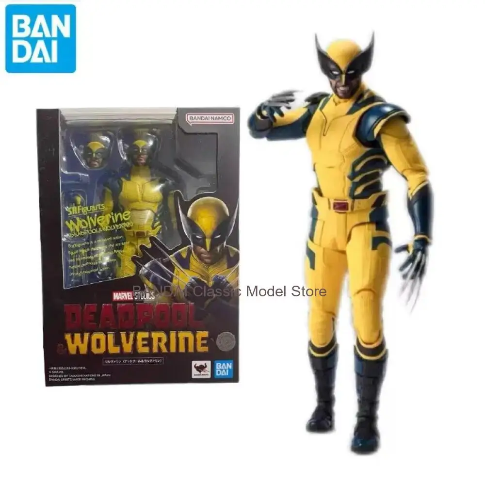 100% Original Bandai S.H.Figuarts Marvel Studios Wolverine Articulated Action Figure PVC Collectible Model Toy Gift for Marvel F