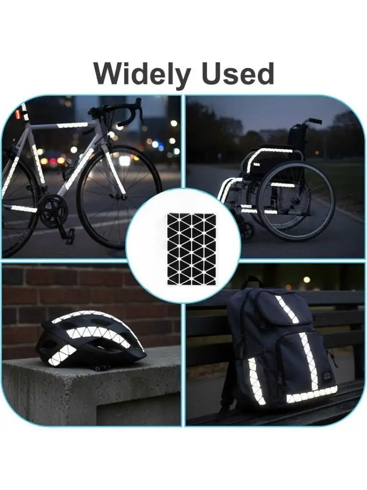 AliExpress NONE Multi-Purpose Triangle Reflective Stickers Waterproof Self-Adhesive with Transfer Film for Motorcycle Helmet Bike Night Riding