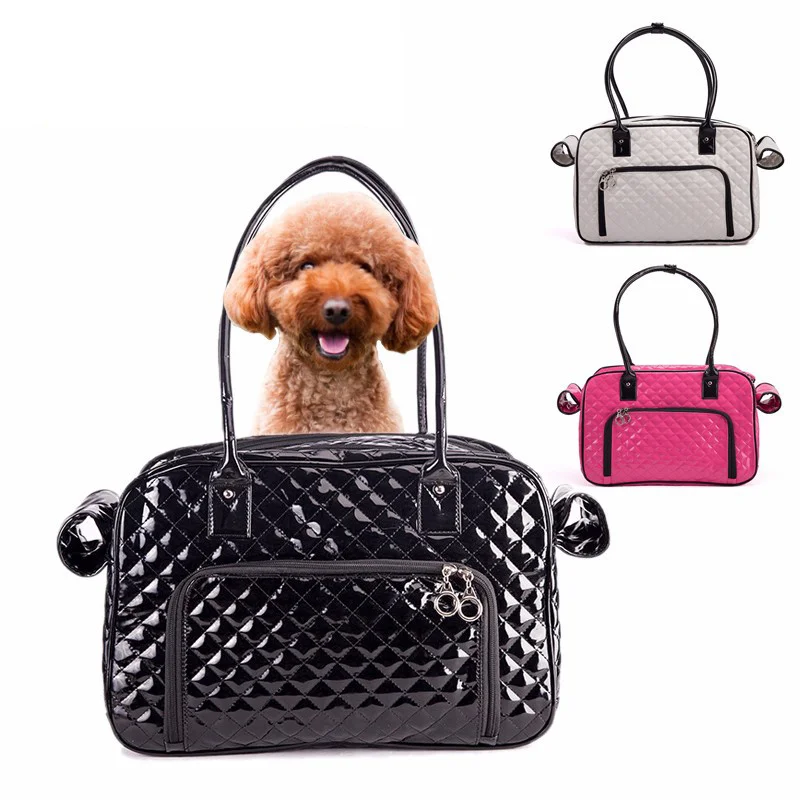 Luxury Dog Carriers Portable Travel Dog Carrier Bag Classical High-quality 3 Colors Pu Breathable Dog Bags For Small Dogs