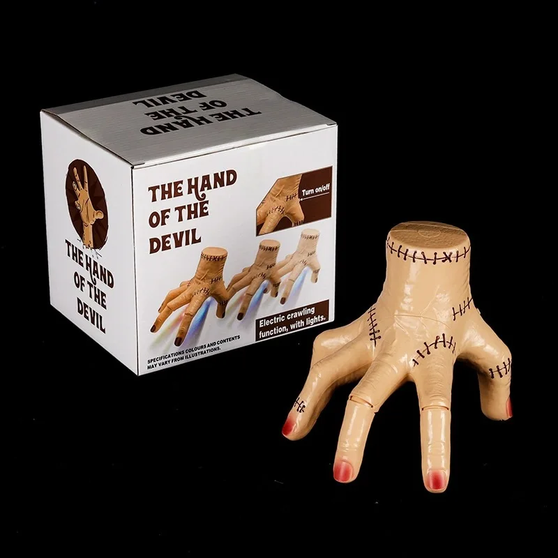 Halloween Horror Props Electric Crawling Prank Hand Toy with Light Music Tricky Funny Joke Toys Kids Adults Novelty Costume Prop