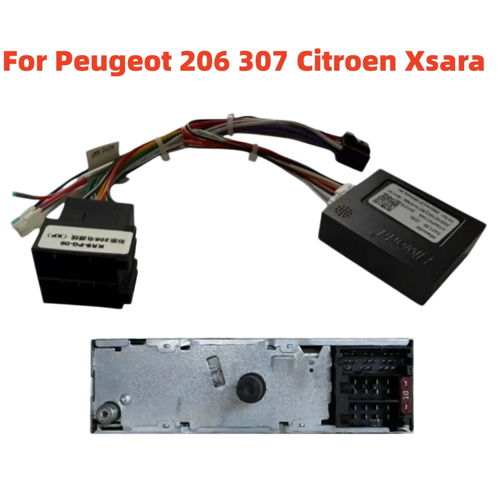 Cable de 16 pines para Peugeot 206 307 Citroen Xsara, arnés de cableado, caja Canbus, decodificador, adaptador, conector de radio para coche Android