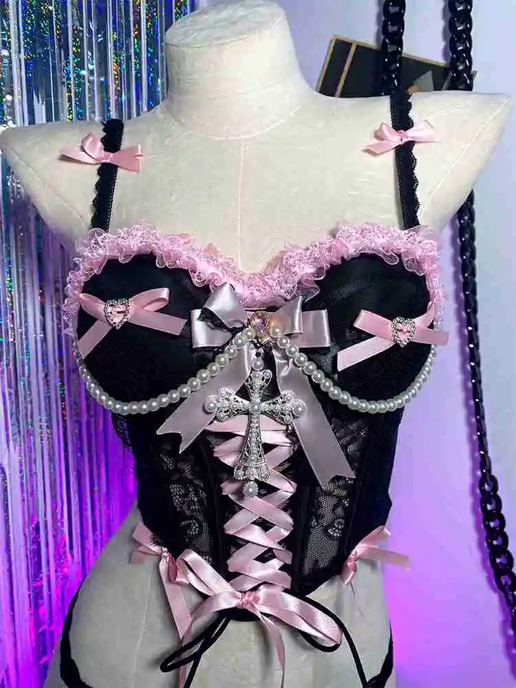 

Мода Revival Harajuku Гранж Y2K Холтер Камзол Топы Эмо Лук Готический Панк Рок Хип-Хоп Гот Крест E-Girls Glitch Core Винтаж