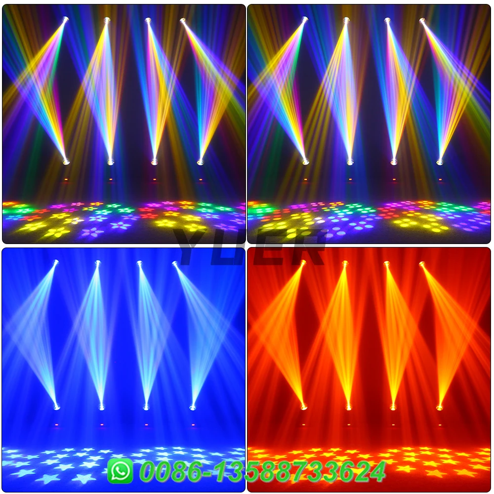 Imagem -06 - Led Moving Head Beam com Anel 200w Beam Mais 12 Prism Rainbow Effect Disco Clube Xmas Bar Light Bar Light Dmx512 Pcs