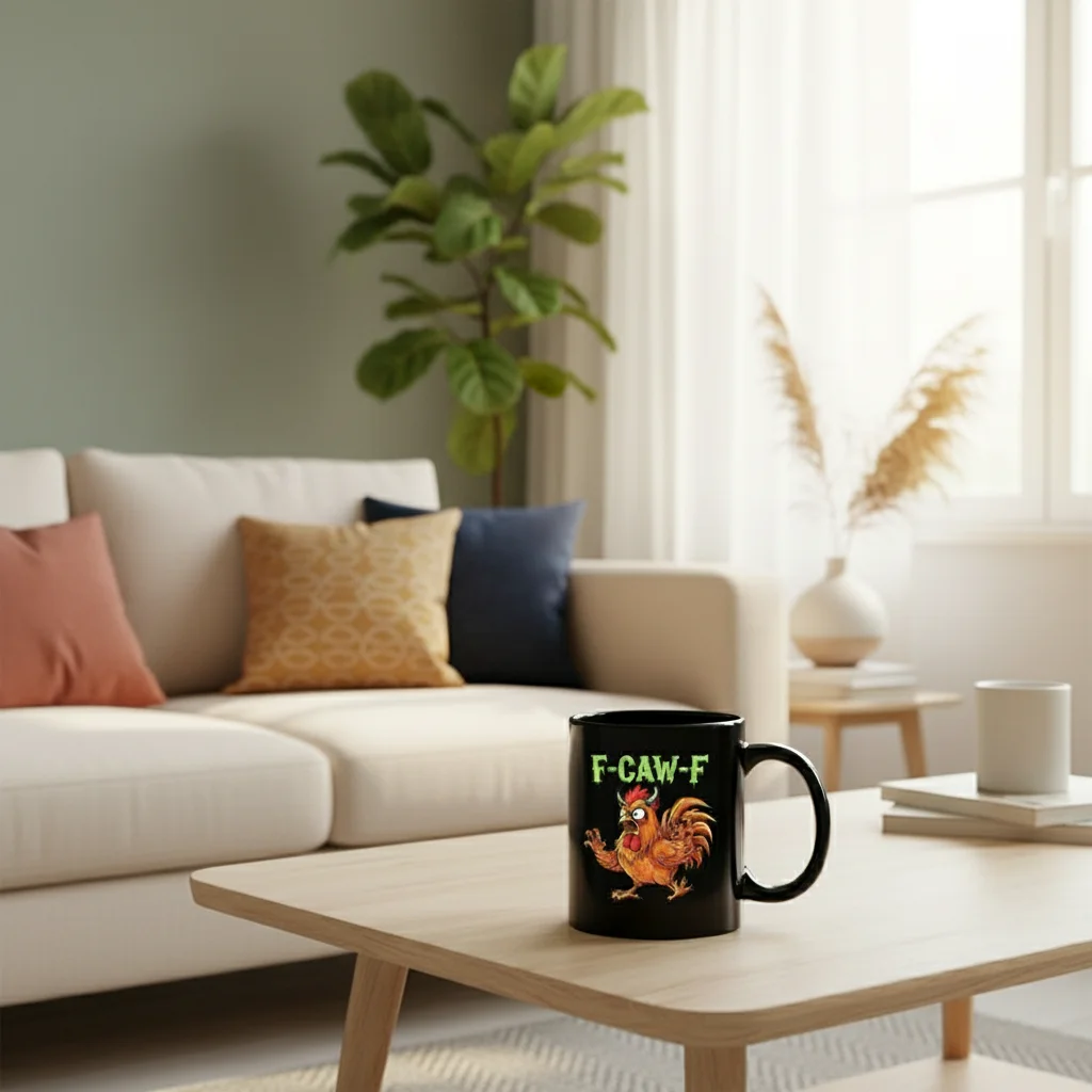 Kaffeetasse Keramik Lustiges F-Caw-F Huhn FCAWF Kaffeetasse Tassen Bauernhaus-Themenbecher Tier Teetasse Weihnachtsgeschenk für Freunde