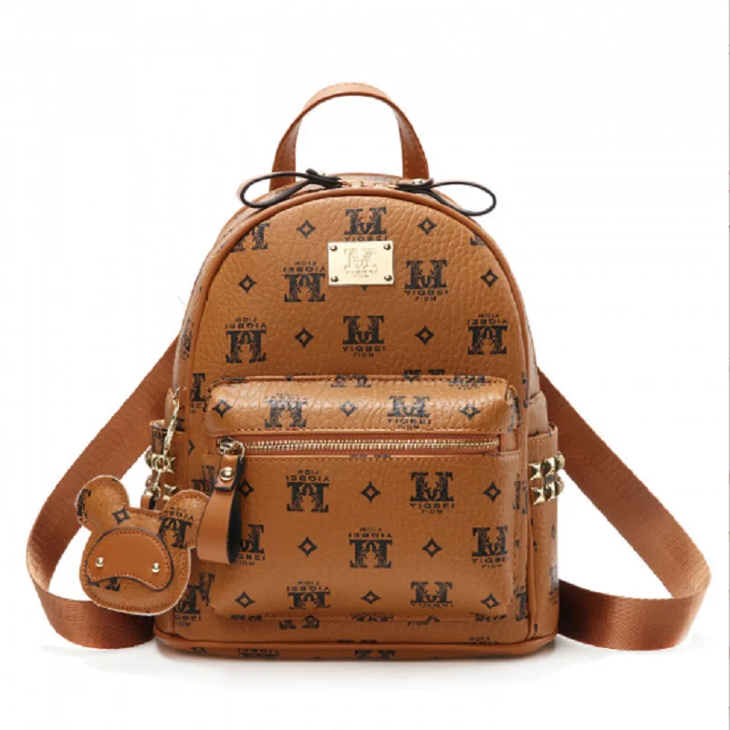 2025 한국 신상 명품 고급 가죽 백팩 여성용 대용량 더블 지퍼 숄더백 스쿨백