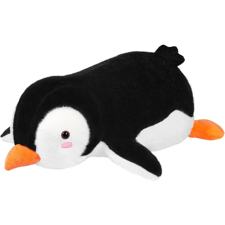 

Мягкая игрушка-пингвин 19, утяжеленная плюшевая подушка для подарка, мягкая игрушка с наполнителем, весом 4,2 фунта синего и белого цвета