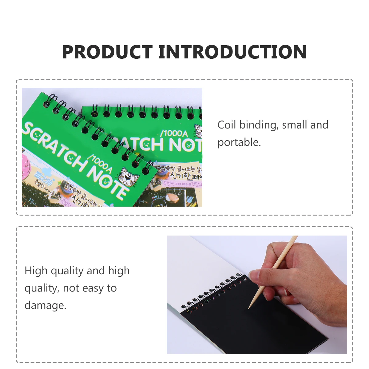 Ensemble de 6 cahiers à gribouiller de petite taille pour enfants, jouets de dessin, matériel en papier sûr, Graffiti fait à la main