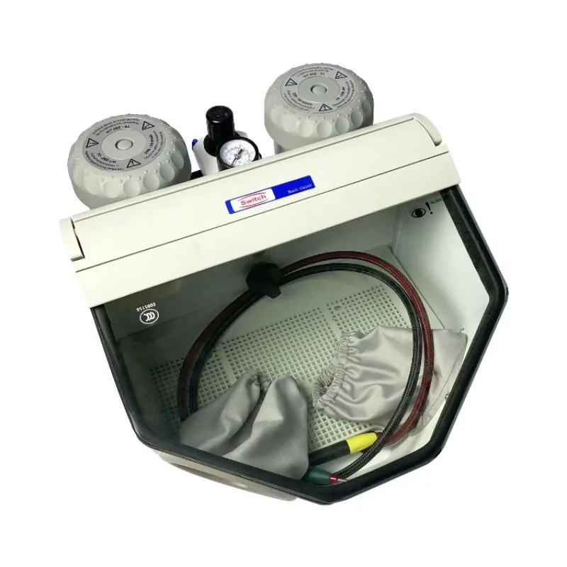 Dent Twin-Pen Sandblaster Dental Air Prophy Polisher Sandblasting Machine Lab Equipment Jewelry Air Sand Blasting Tools