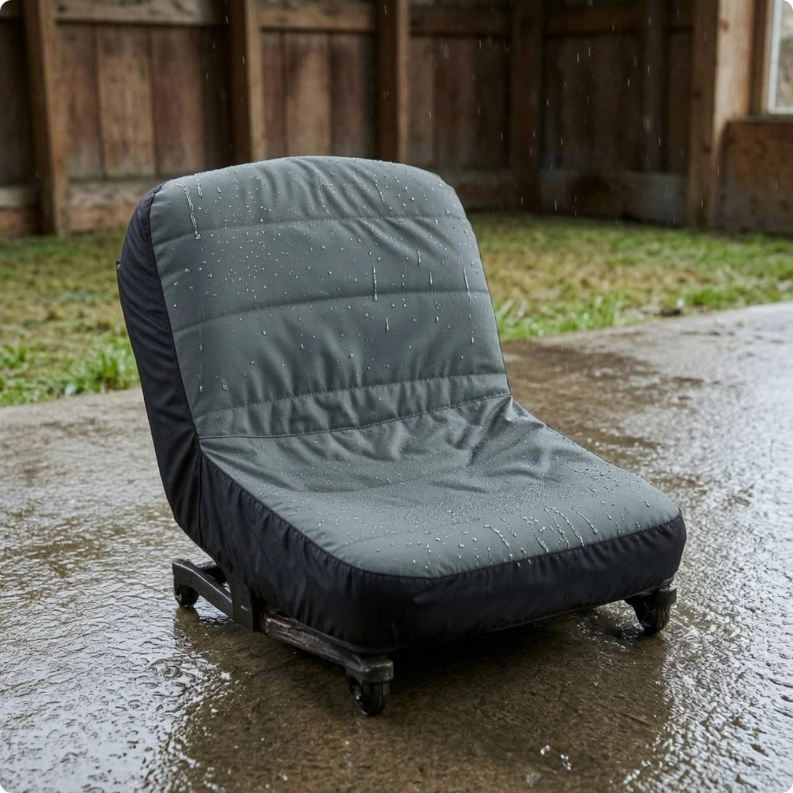 Lawn Tractor Seat Cover Quilted Riding Lawn Mower Seat Cover Contoured Dark Side Panels