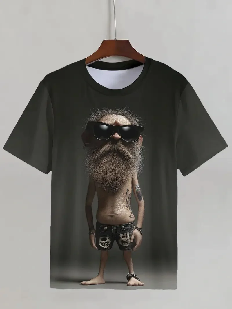 Funny Man Pattern Tshirt Summer Street Hip Pop Men Women 3D Printed Loose Breath T Shirt Short Sleeve Children Tees Y2k Tops 6xl