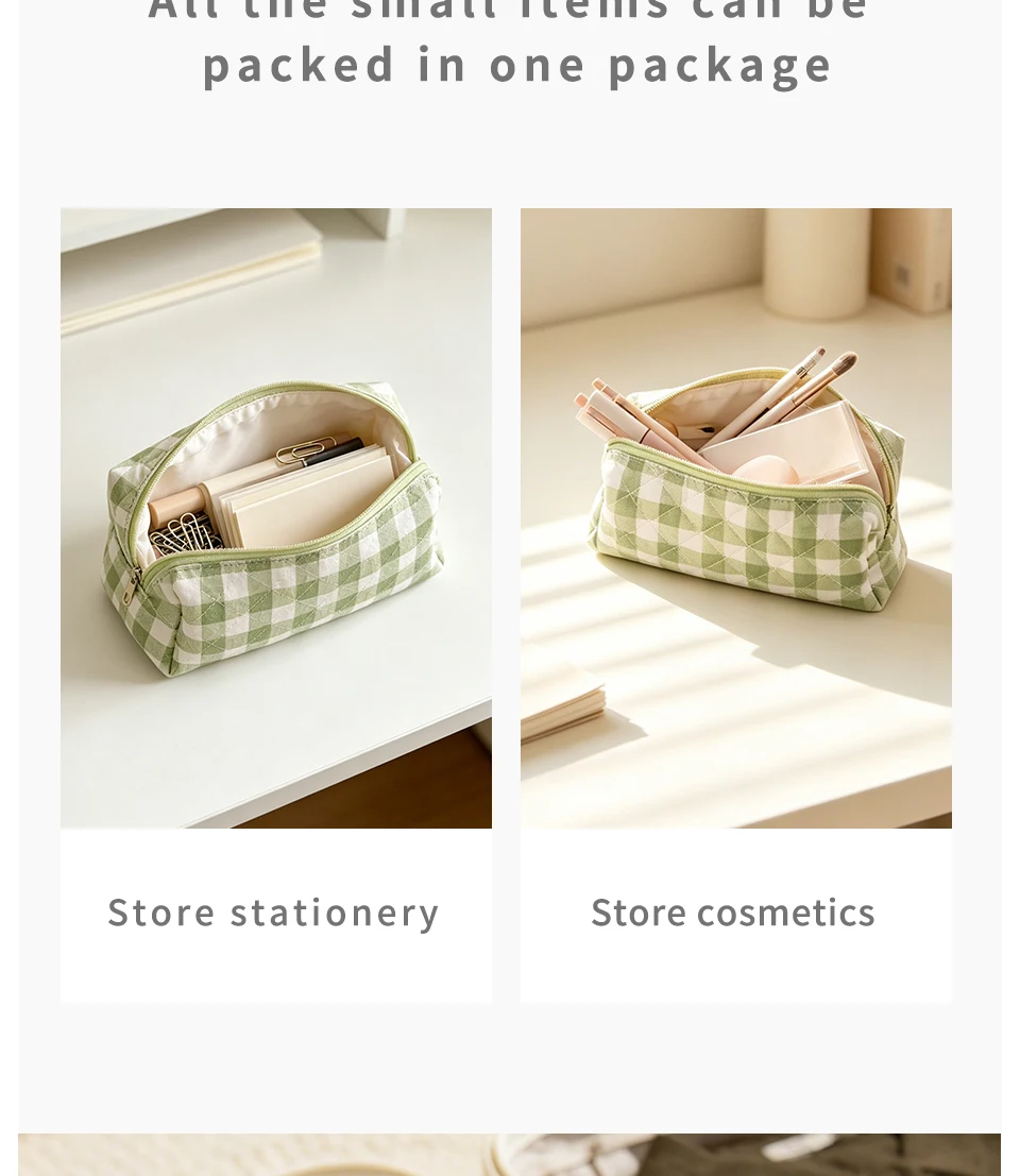 Elinfant 1 Stück Aufbewahrungsorganizer-Tasche Gesteppte Kosmetiktasche mit Blumenmuster Große Reise-Kosmetiktasche Ästhetische Make-up-Tasche – Detail 5