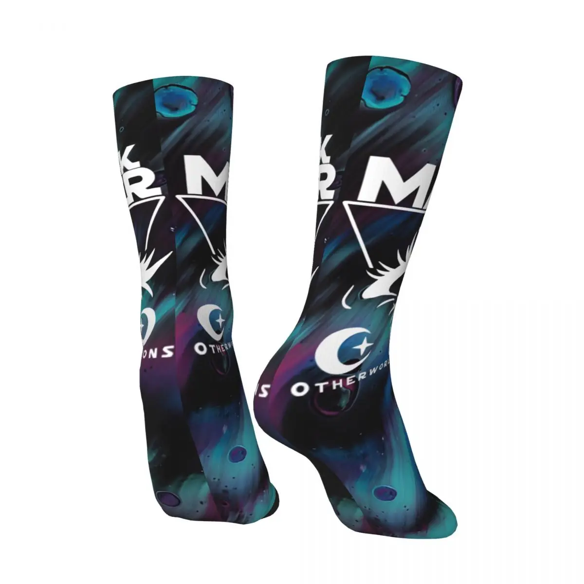 Crazy compression Dark Matter Studio Official Logo Sock for Men Harajuku Pearl Jam Quality Pattern Crew Sock Novelty