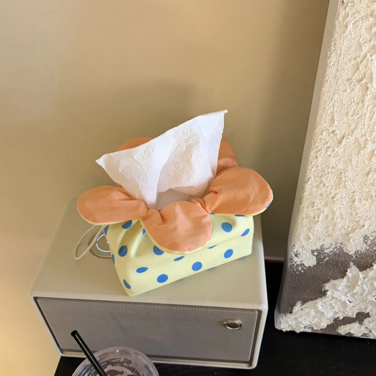 2026 Cute Flower Tissue Paper Box, Living Room Tissue Box, Drawstring Paper, High-value Home Good Item,