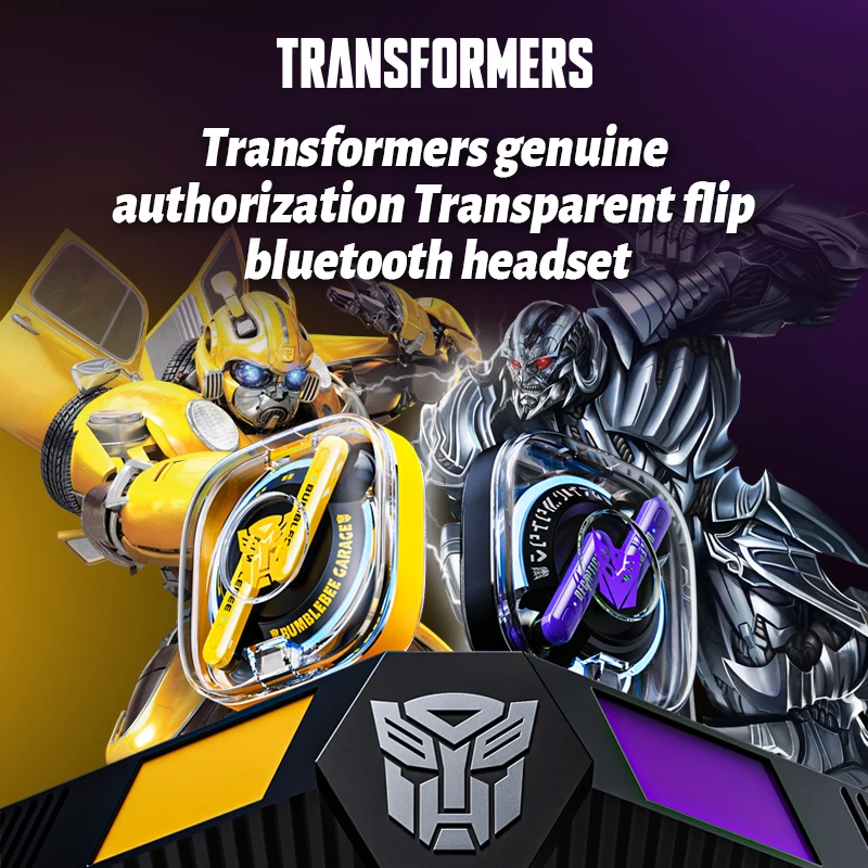 TRANSFORMERS TF-T03 Bezprzewodowe słuchawki do gier Bluetooth 5.3 Długa wytrzymałość Słuchawki HD o niskim opóźnieniu Słuchawki douszne do muzyki