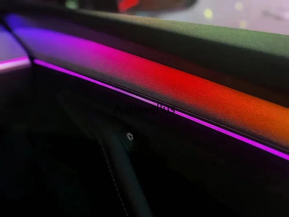 2024 2025 Tesla Model Y LED Ambient Light Kit Dynamic Trim for Magic Ambiant with Atmosphere Door Backlight Interior Accessories