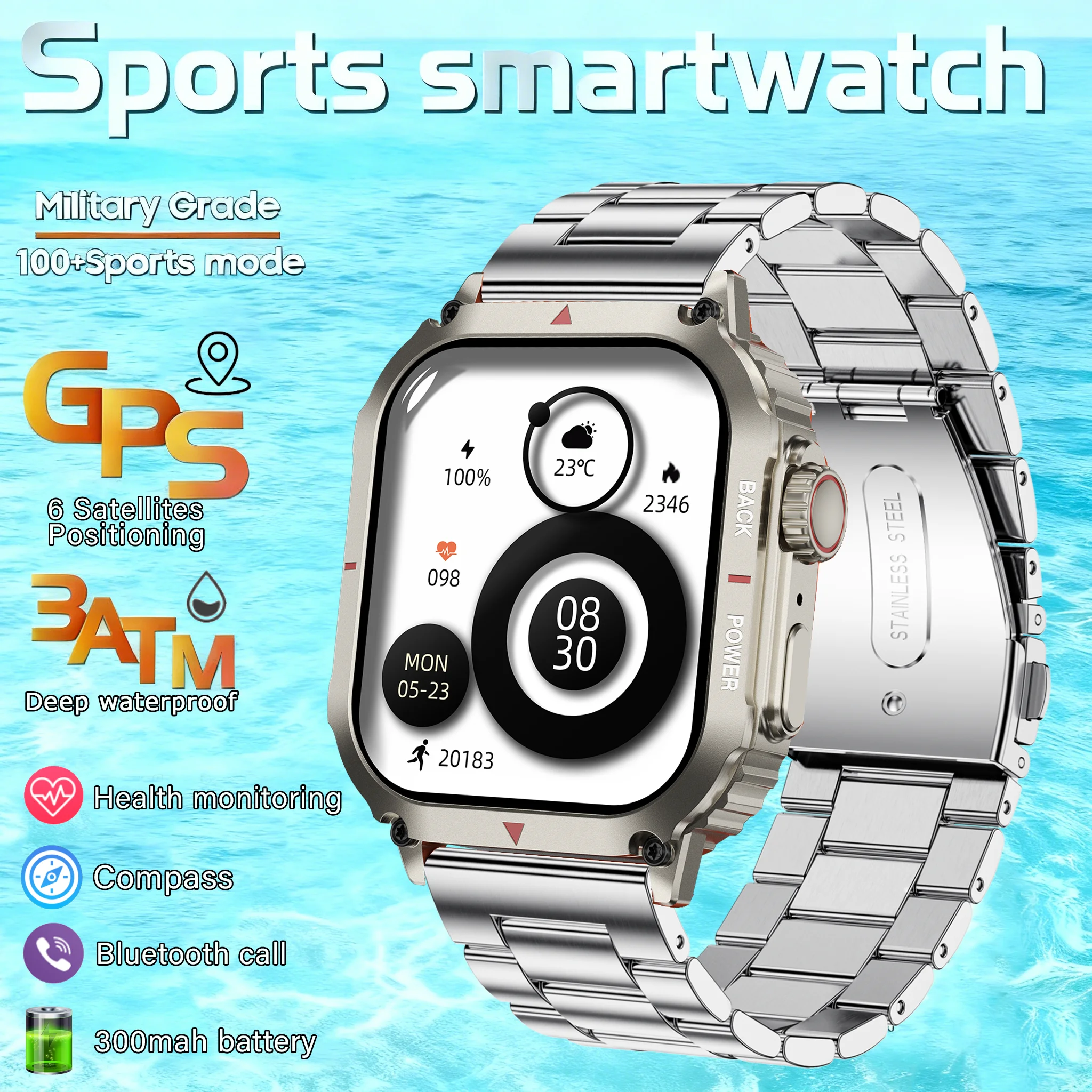 

2025 New Military Smart Watch Men Outdoor 1.95" Al Voice Bluetooth Call Smartwatch Surprise Gift Outdoors For Android & IOS Male
