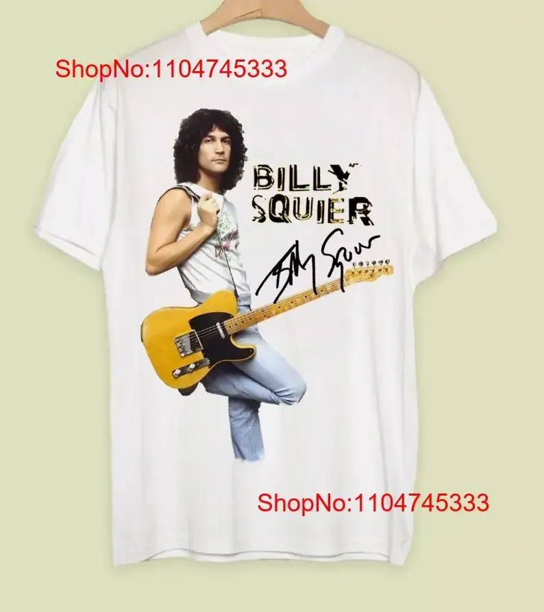 Billy Squier Signature For Fans Camiseta blanca Algodón S 5XL vintage Lavado Cómodo Estirado Ropa ligeramente de diseñador
