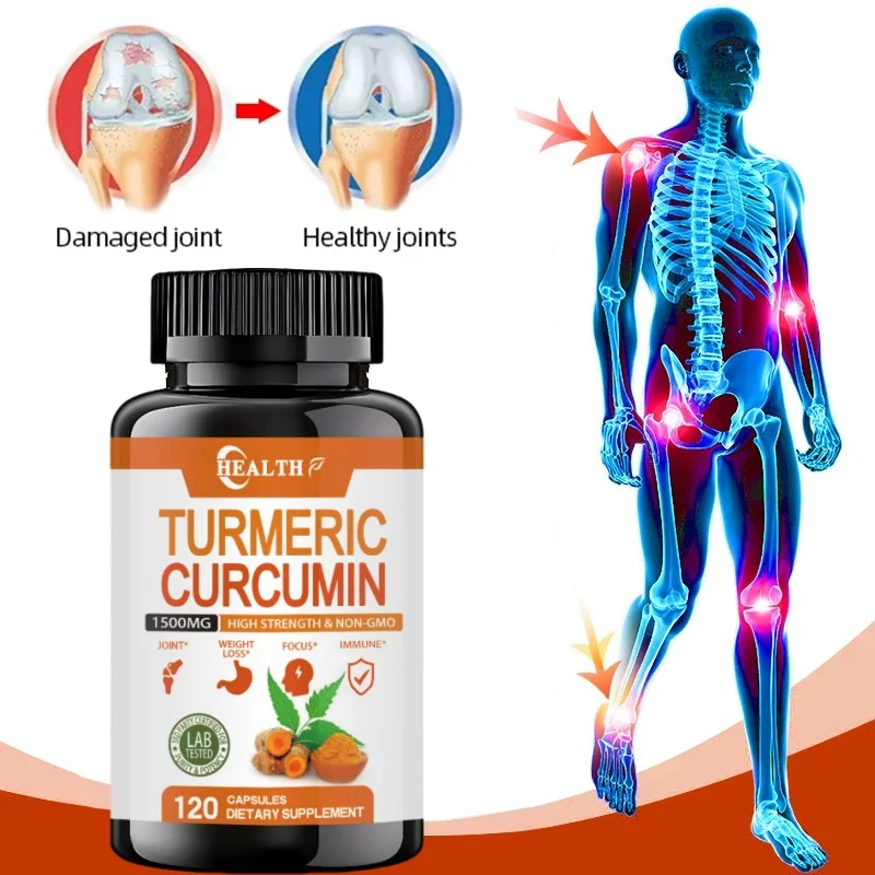 Organic 1500mg Turmeric Extract with 95 Curcumin Enhanced with Black Pepper Ginger Strength