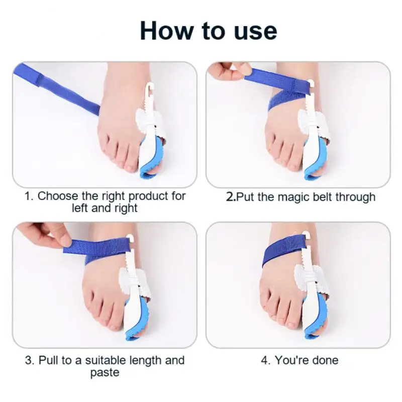 Bone Toe Bunion Splint Straightener Corrector Pain Relief Hallux Valgus Correction Thumb Protector Foot Care Tools