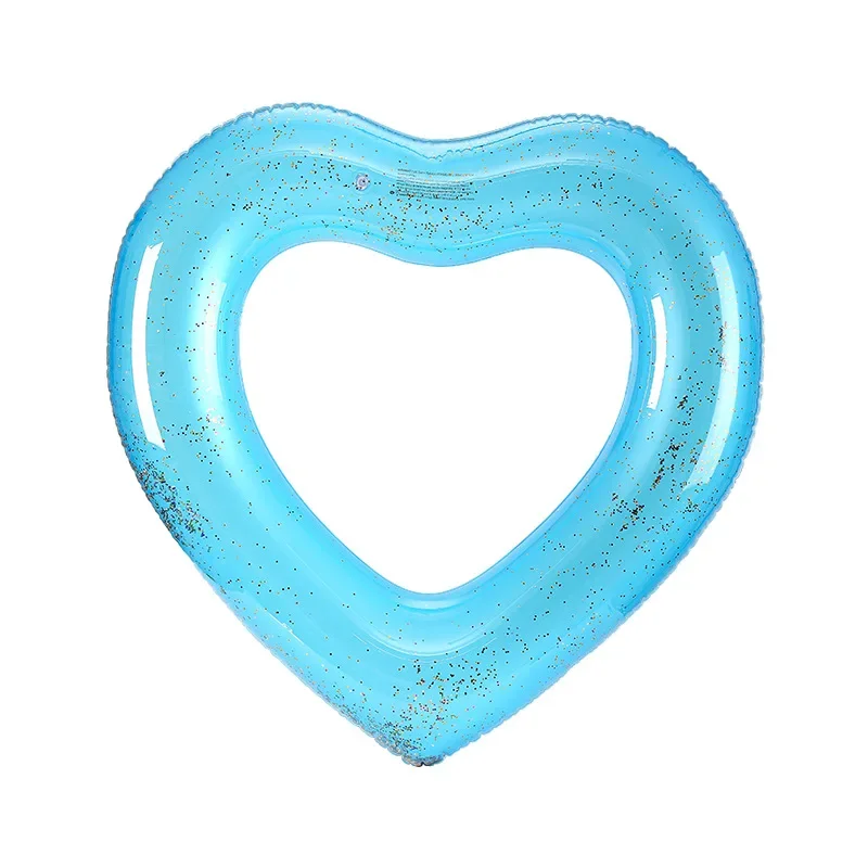 PVC herzförmige aufblasbare Spielzeug Pailletten Schwimmen Ring Pool Sommer Wasser Foto aufblasbare Dekor Outdoor Strand aufblasbare Wasser Spielzeug