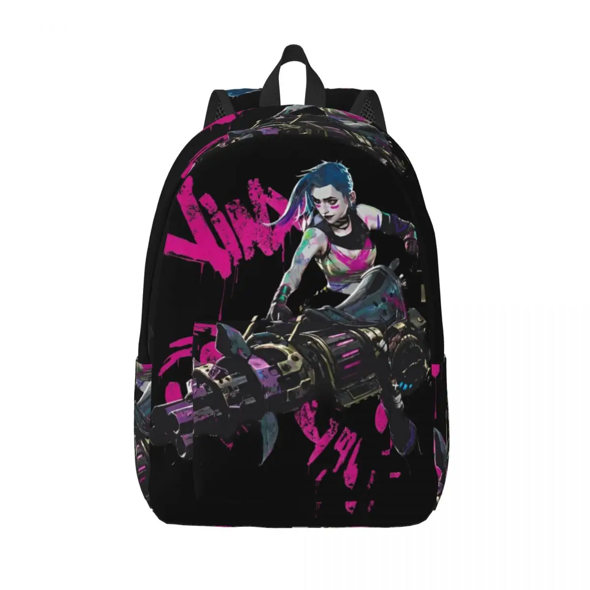 

Arcane Anime Jinx Cool Teenage Backpack Outdoor Student Work Daypack for Men Women Laptop Computer Shoulder Bag