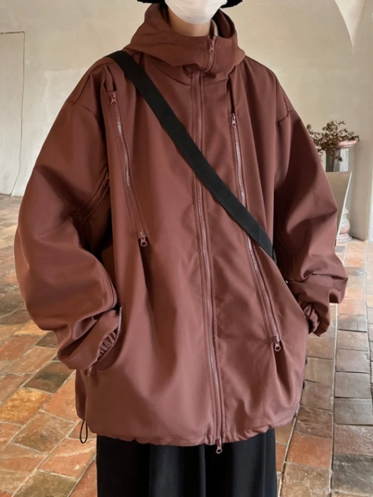 

Men's Hoodies Cardigan Autumn & Spring Outdoor Hooded Jacket Unisex Versatile Casual Loose Sports Windbreaker