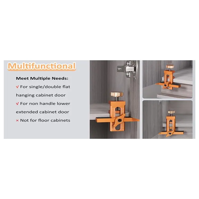 【KITS】Installation Jig For Cabinet Doors With 6Mm, 8 Mm, 10Mm Latch Drilling Bits, Multifunctional Aluminum Alloy Woodworking To