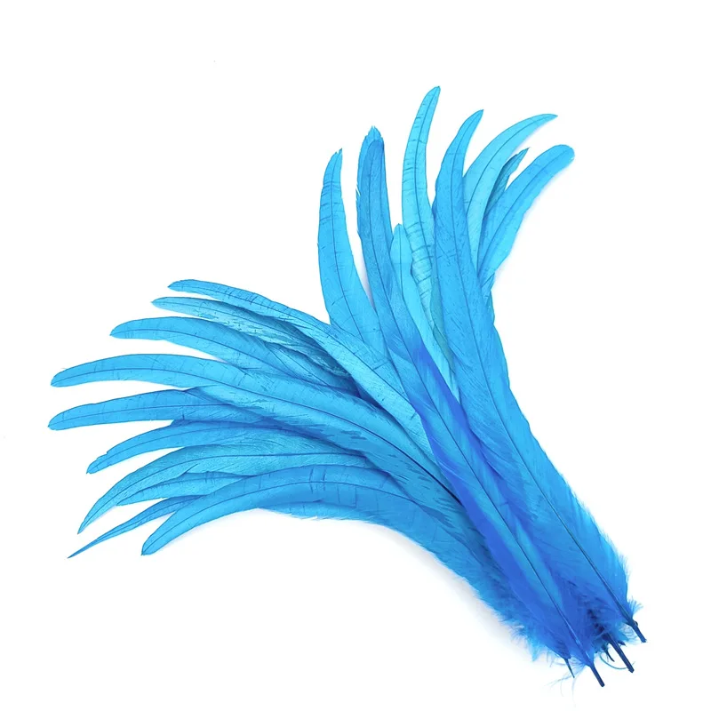 Wholesale 50Pcs/Lot Colored Rooster Tail Feathers for Crafts Carnival Party Decoration Plumes 25-40cm Handicraft Accessorie