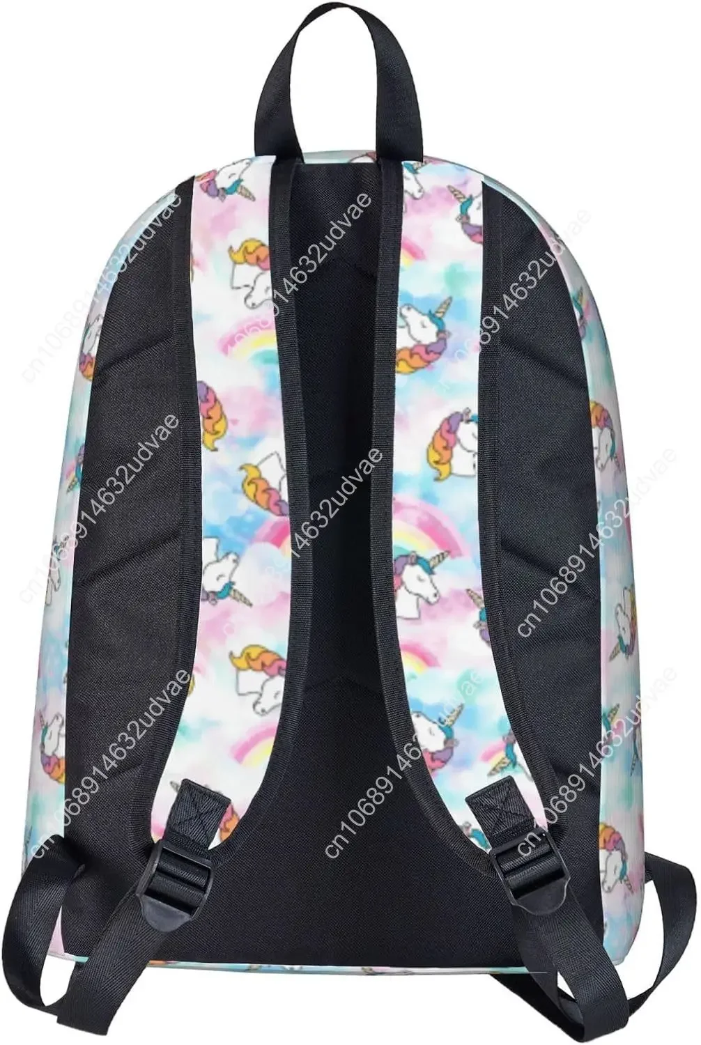 Rainbow Unicorn Personalized Backpack for Girls, Custom Laptop Backpack with Name, 17in