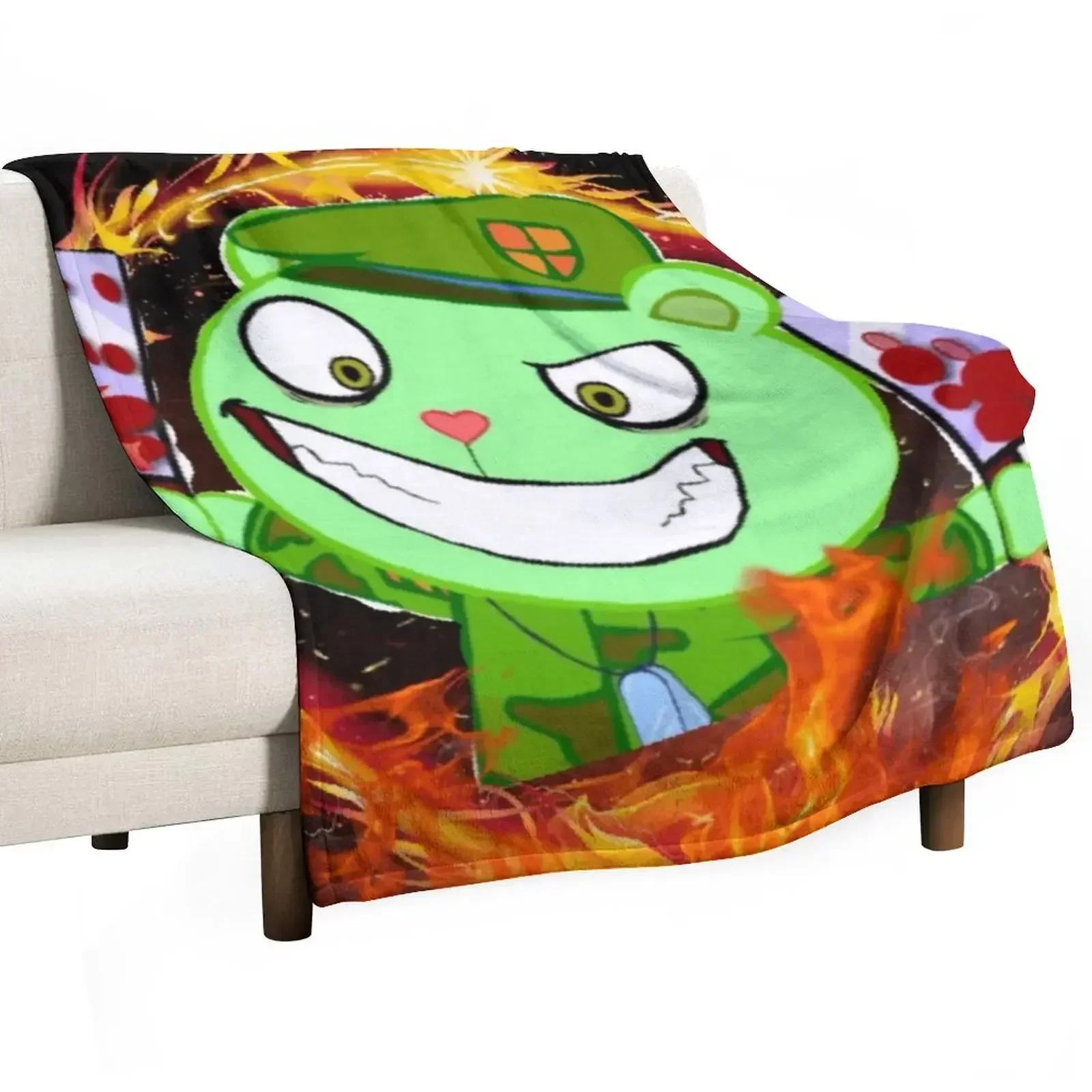 Happy Tree Friends Flippy - Magical Throw Blanket Thermals For Travel Beautifuls Blankets