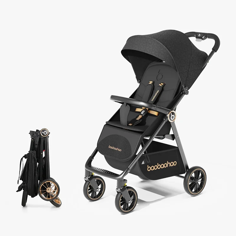 

Luxury Easy Folding Baby Stroller for 0-3 Years High Quality Lightweight Comfortable Pram with Adjustable Backrest Travel