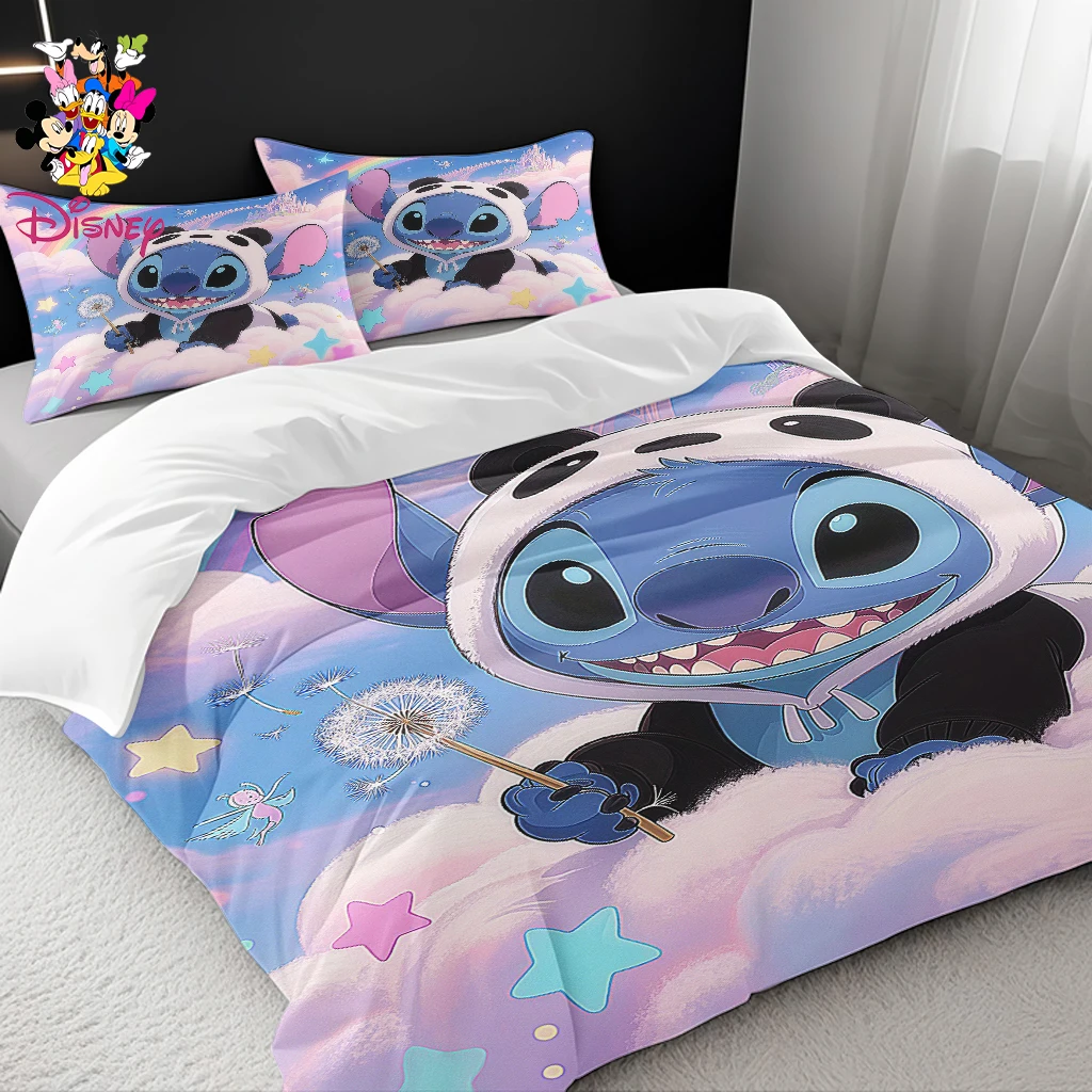 2/3 قطعة ديزني غرزة حاف مجموعة غطاء دون حشو الباندا الزي الكرتون طقم سرير غرف نوم/غرف الضيوف/المهاجع
