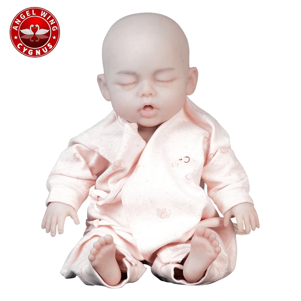 Highly Simulated 47CM 2.8KG Reborn Baby Doll Soft Full Silicone Body Can Bath High Quality Handmade Doll Skin Tone Doll For Gift