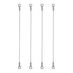 4pcs Stainless Steel Cabinet Door Hinge Restraint Limiter Braided Cable Locks