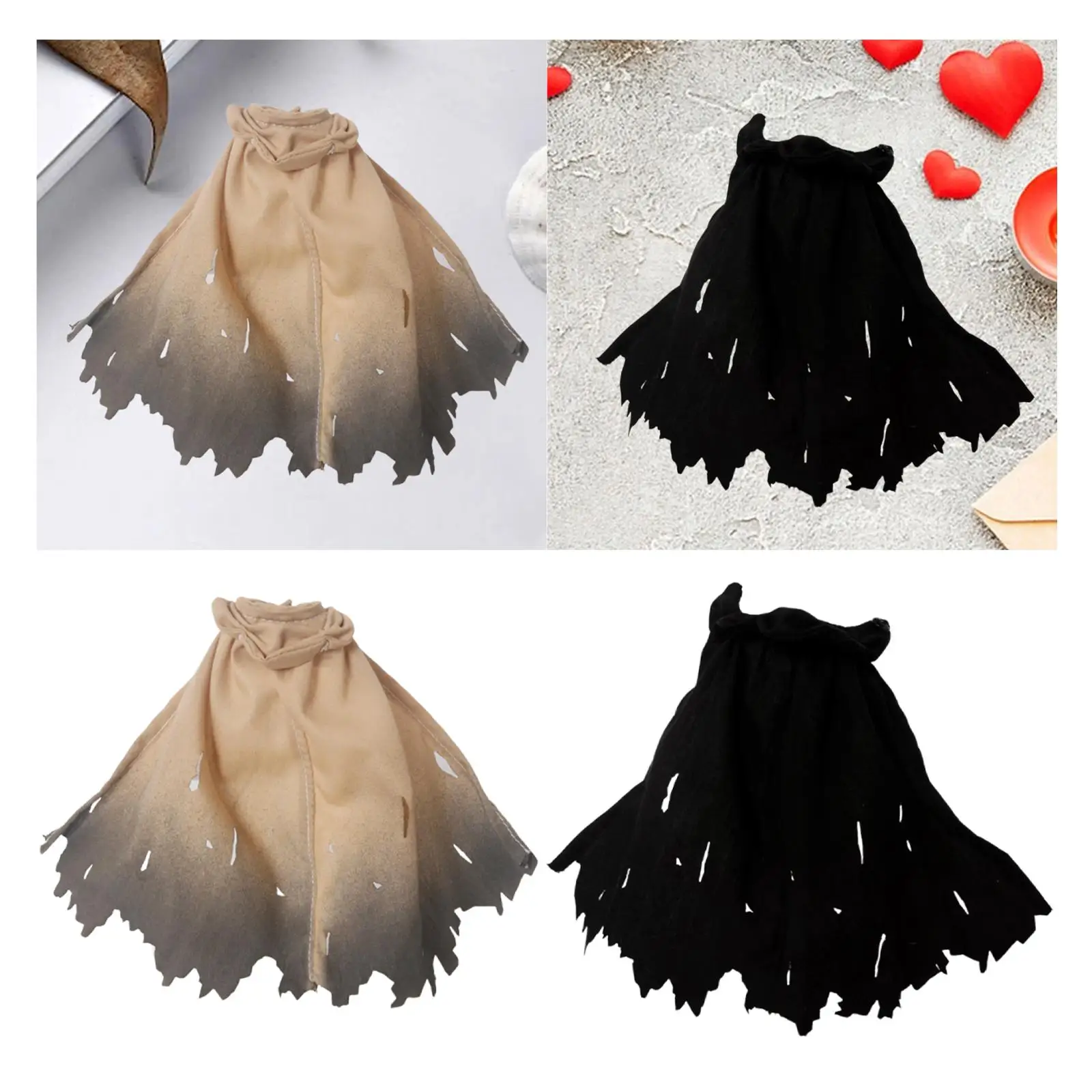 Vêtements de figurines d'action, Cape en tissu, vêtements miniatures pour hommes et femmes de 6 pouces, 1/12