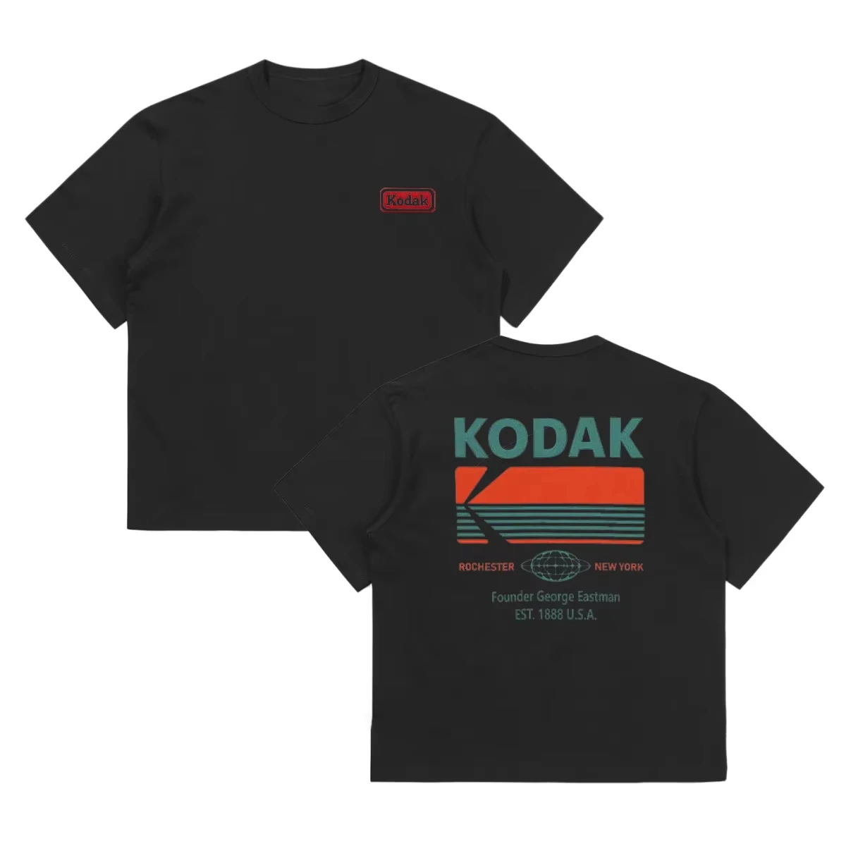 2026 Kodak Vintage 1888 Graphic TShirt Men Women Cotton Oversized Short Sleeve Retro Film Logo Streetwear Casual Summer Tee Tops