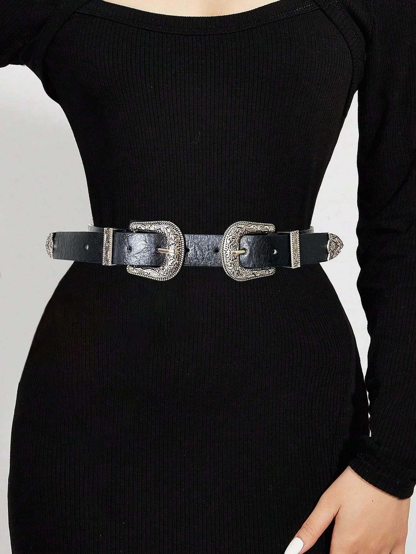 

Women PU Leather Long Waistband Double-end Waist Belts Fashion Street Style Harness Y2k Goth Punk Rock Clothing Accessorie