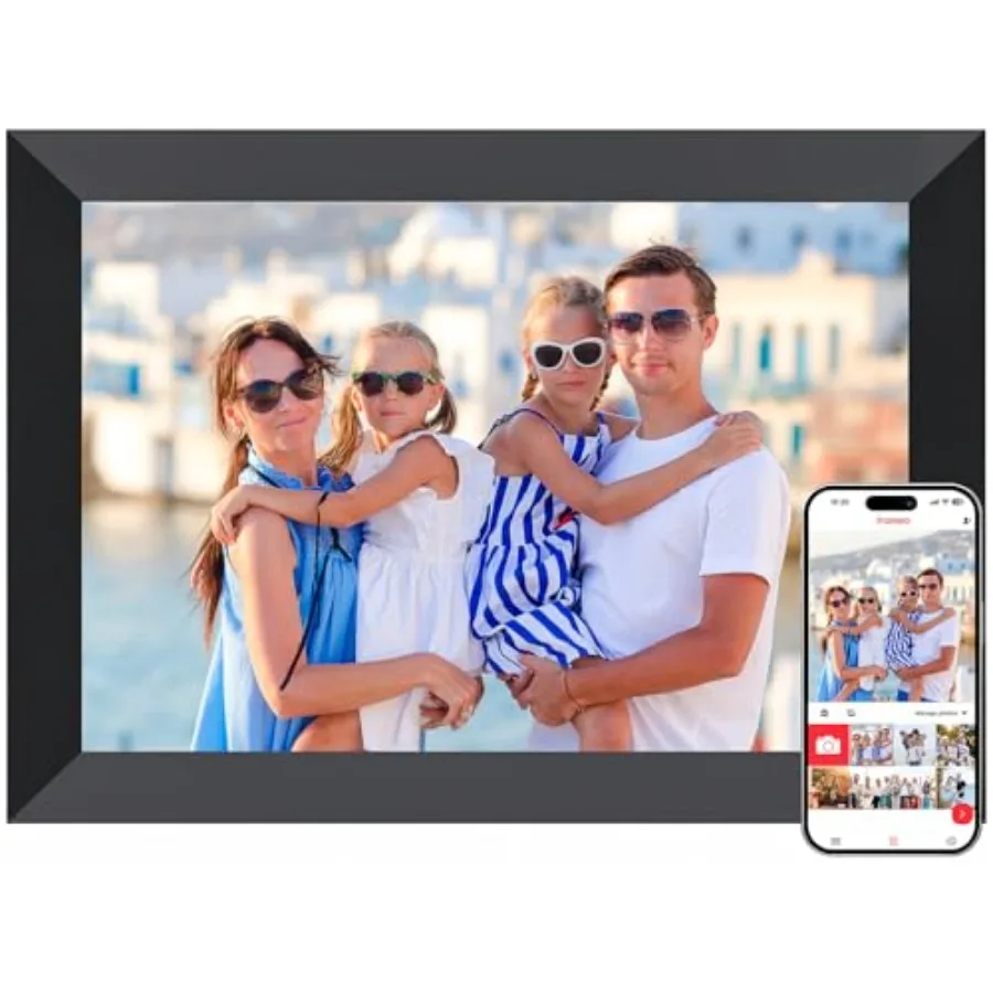 Frameo Digital Picture Frame 10.1 Inch Smart WiFi Digital Photo Frame Electronic with 1280x800 HD IPS Touch Screen Auto-Rotate