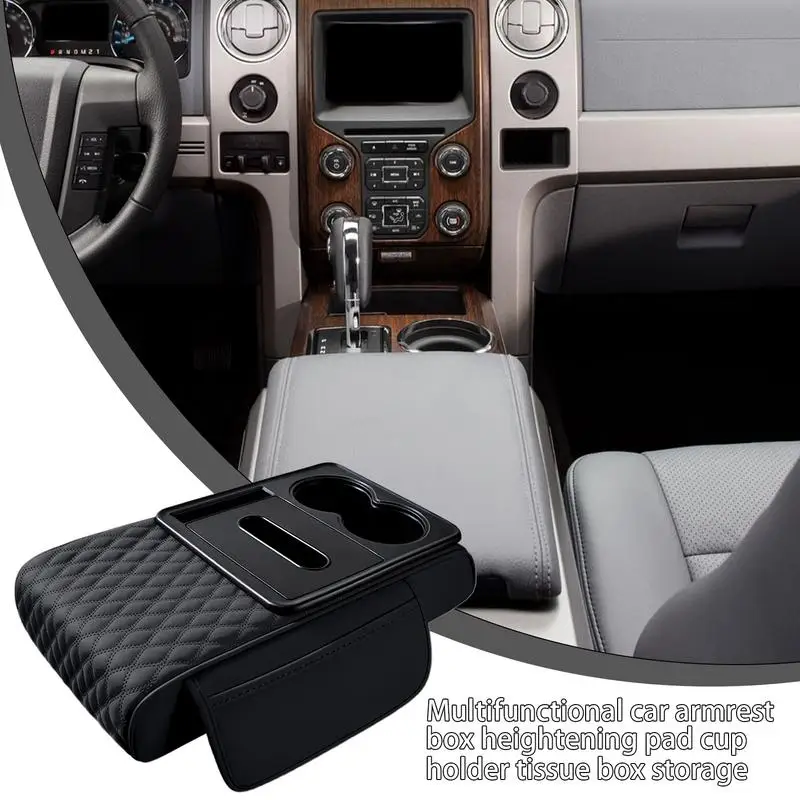 

Car Armrest Storage Box 5 In 1 Car Armrest Cover Multifunctional Auto Console Organizers Cup Holder Car Accessories For Men