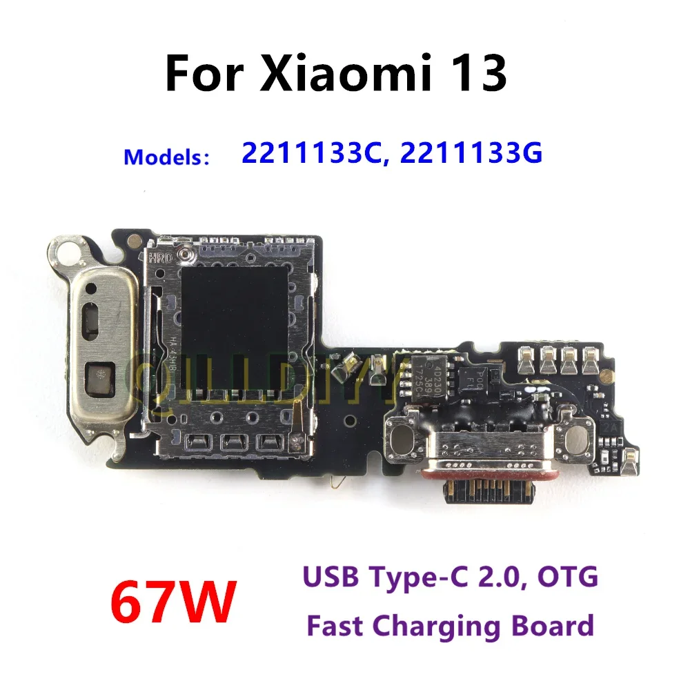 placa-flexivel-dock-com-porta-de-carregamento-rapido-tipo-c-para-xiaomi-13-conector-usb-cabo-carregador-leitor-de-cartao-sim-e-microfone