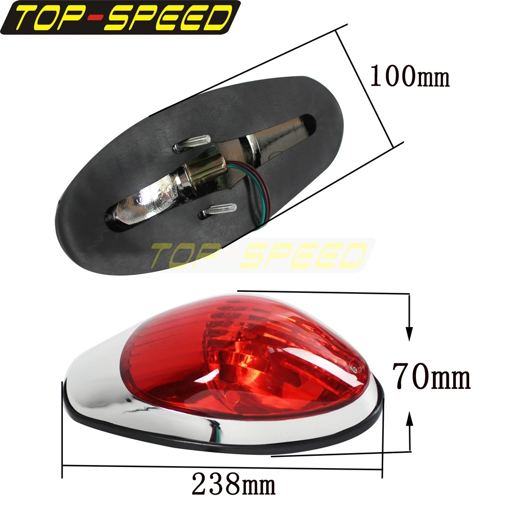 For Kawasaki Honda Shadow V-Star Kawasaki Vulcan 900 1500 Classic VN900C Motorcycle 12V Rear Tail Light Stop Lights Taillights