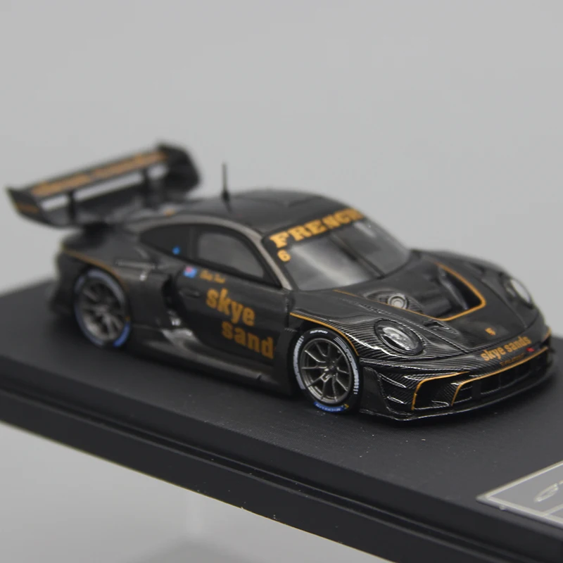 HKM 1/64 911 992 GT3 Rennsport Skye Alloy Motor Vehicle Toy Die-casting Metal Model Collection Boy Christmas Gifts
