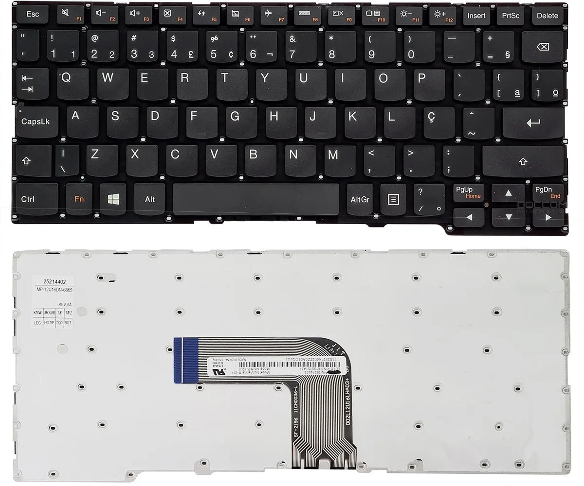 Compatible Keyboard Notebook Lenovo Ideapad Yoga 2 11 2-11 20332 20428 Black BR