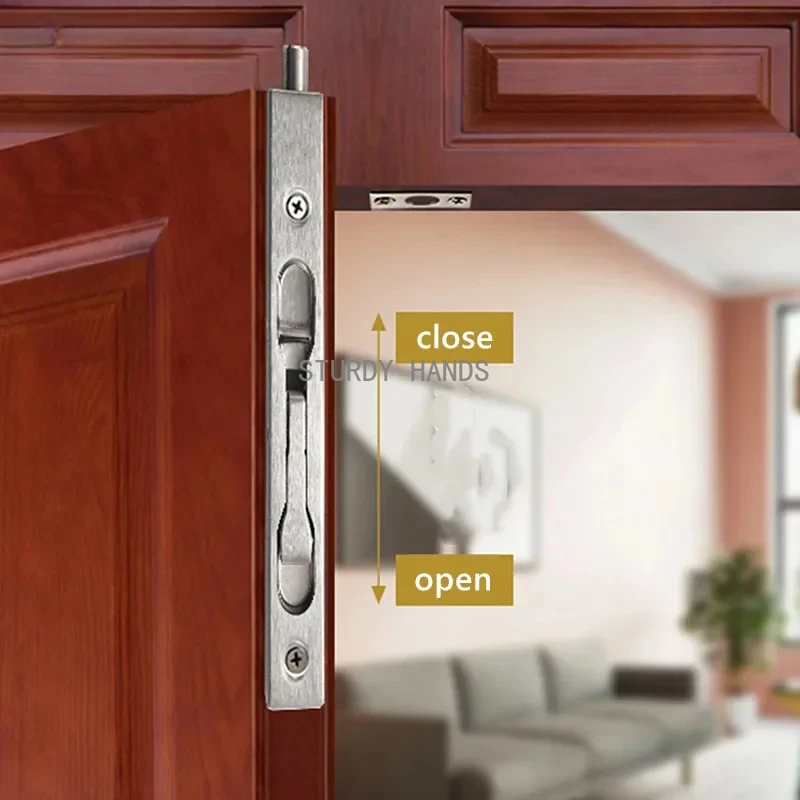 

6/8/10 дюймов скрытая дверная защелка из нержавеющей стали 304, дверной замок, ручная раздвижная оконная защелка, засов, мебельный фурнитурный замок