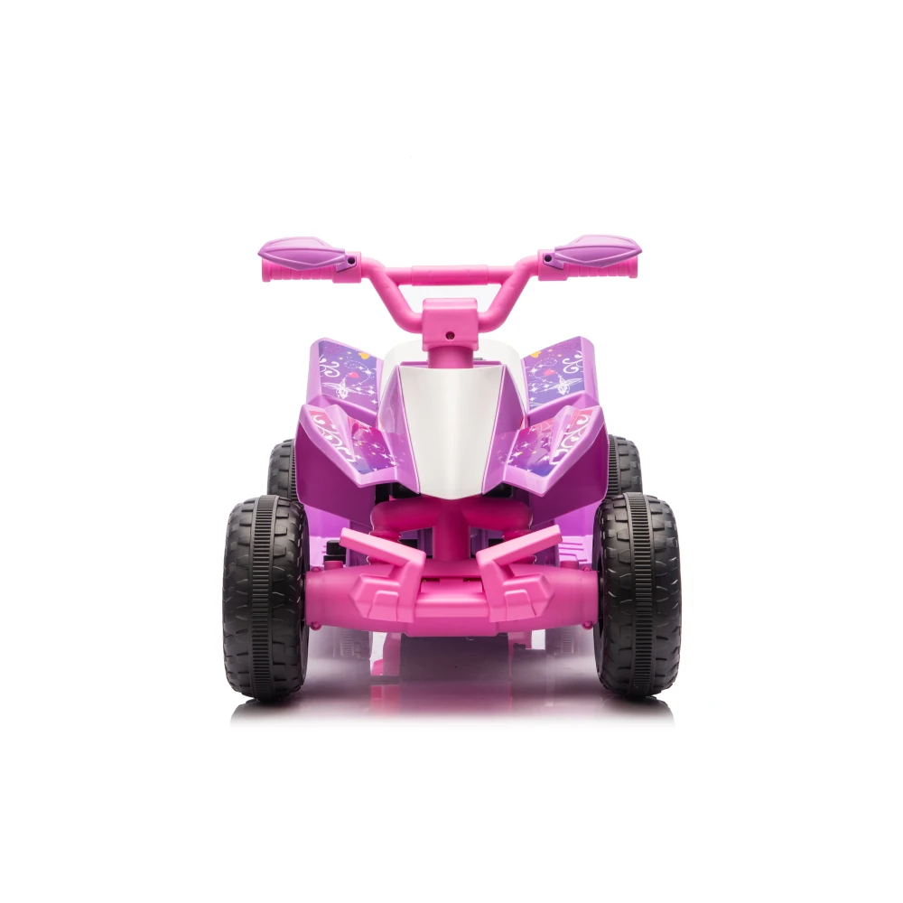 6V Battery Powered Kids Electric Vehicle, Kids Ride on ATV, 4 Wheeler Quad w/Headlights, MP3, USB, Volume Control, Large Seat