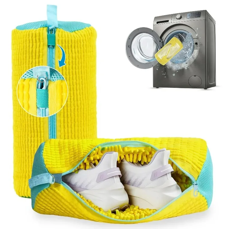 Washable Shoe Bag for Washer and Dryer, Dust-Proof Reusable, Sports Shoes/tennis Cleaning Set, Stain-Free Laundry Bag